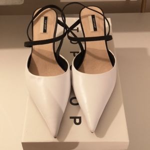 Topshop Jammy Strappy Pointed Toe Pumps